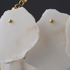 Burton Marble Round Chandelier with brass frame and marble shades by Bling Lighting Studio - view 28