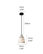 Brianna Alabaster Dining Table Pendant Modern Stacked Conical Pendant Light