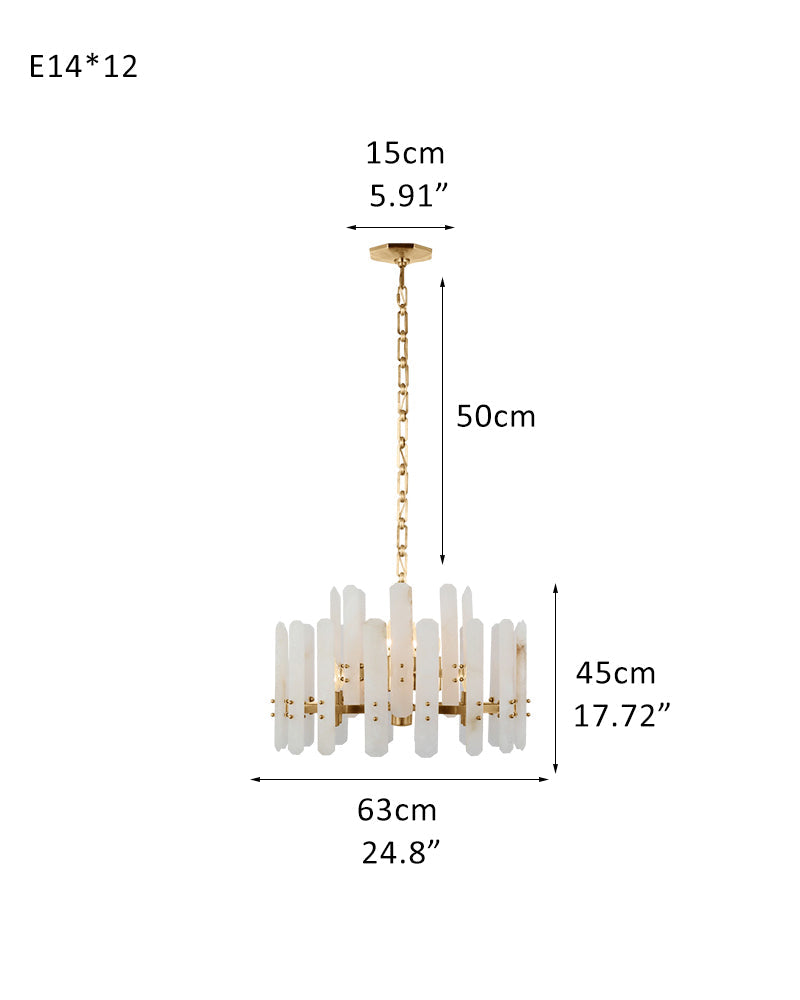 Large Alabaster Rectangular Chandelier Wide 40“ 45” with Chrome Frame for dining room