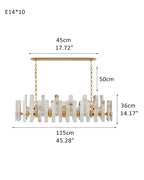 Large Alabaster Rectangular Chandelier Wide 40“ 45” with Chrome Frame for dining room