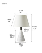 Art Design Arteriors Everly Alabaster Table Lamp Wide 15" with White Linen Fabric Lampshade