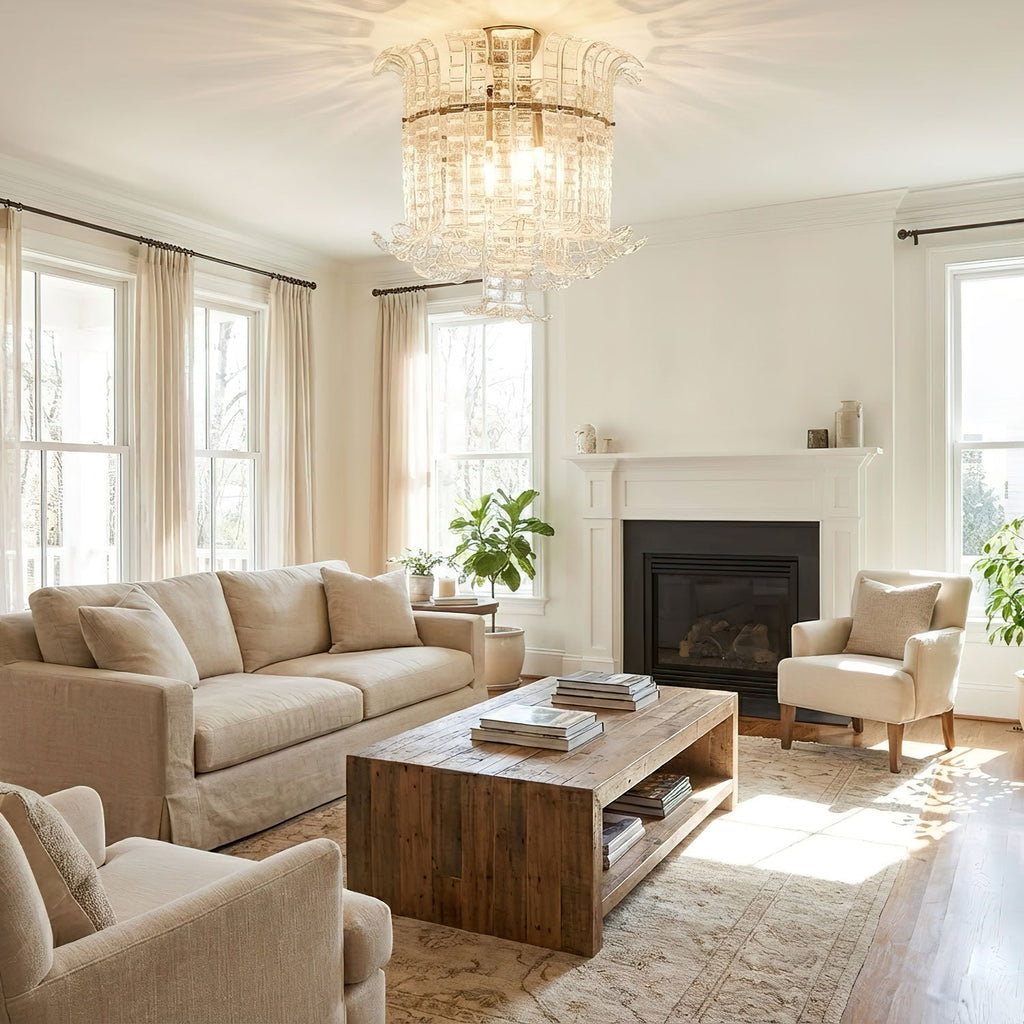 Calista Glass Ceiling Lamp Glass lighting by Bling Lighting Studio