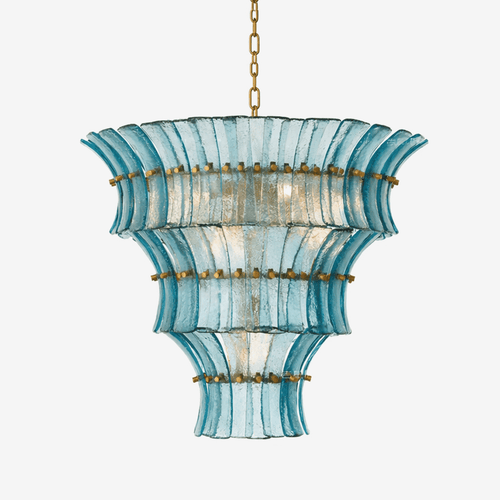 Calyra Tiered Glass Chandelier Murano lighting by Bling Lighting Studio