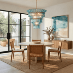 Calyra Tiered Glass Chandelier Murano lighting by Bling Lighting Studio
