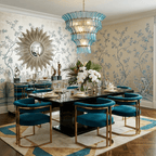 Calyra Tiered Glass Chandelier Murano lighting by Bling Lighting Studio