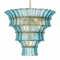 Calyra Tiered Glass Chandelier Murano lighting by Bling Lighting Studio