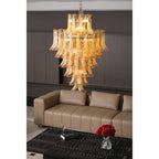 Amber Cloud Glass Petals Chandelier Glass lighting by Bling Lighting Studio