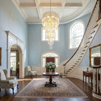 Transparent Twisting Raindrop Chandelier material and finish detail