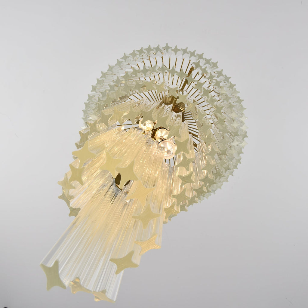 Transparent Twisting Raindrop Chandelier product image