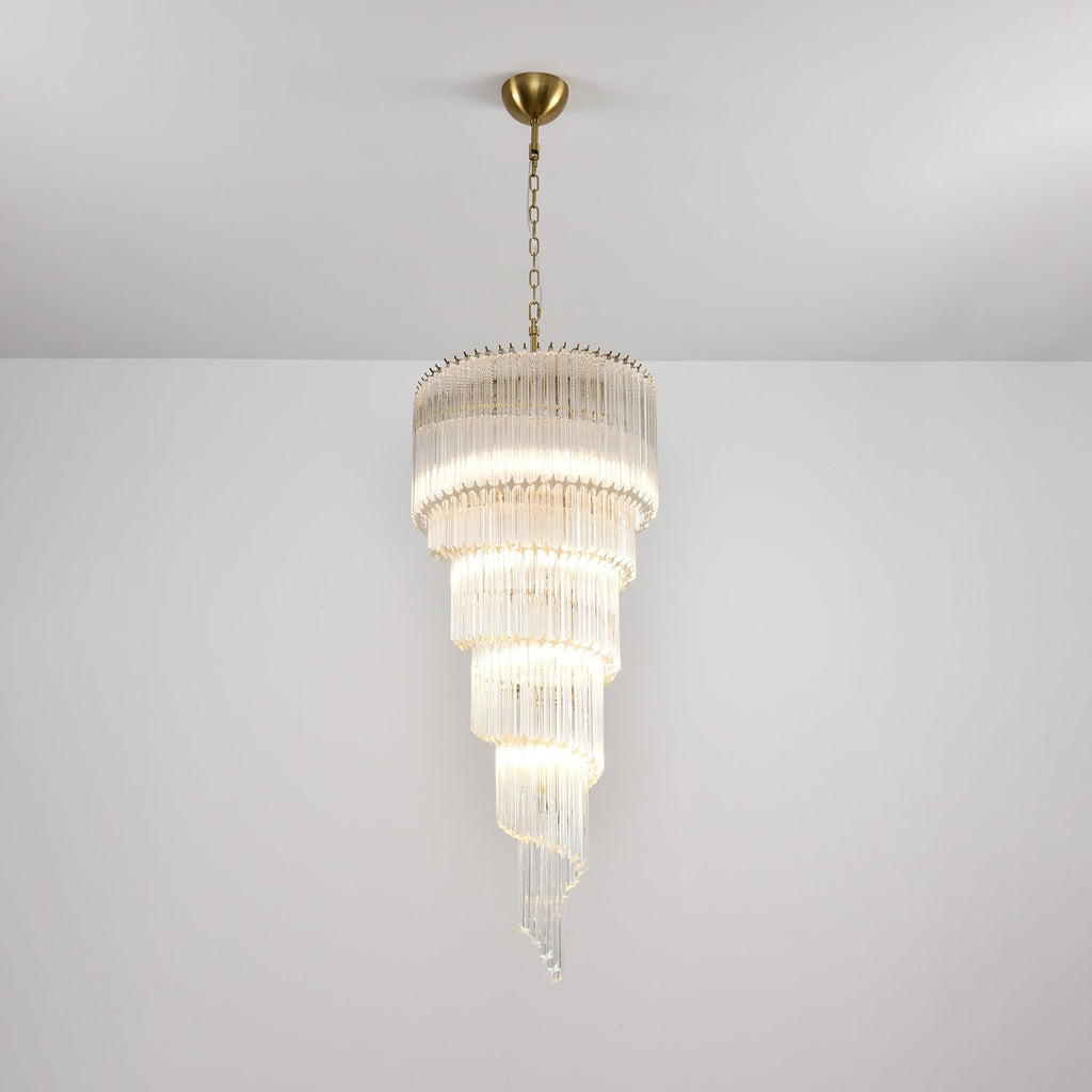 Transparent Twisting Raindrop Chandelier product image