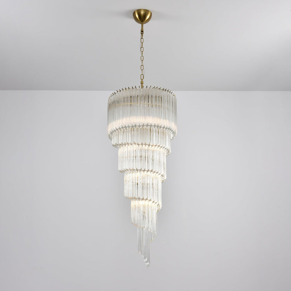 Transparent Twisting Raindrop Chandelier product image