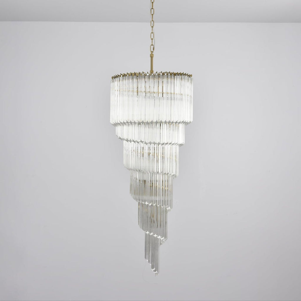 Transparent Twisting Raindrop Chandelier product image