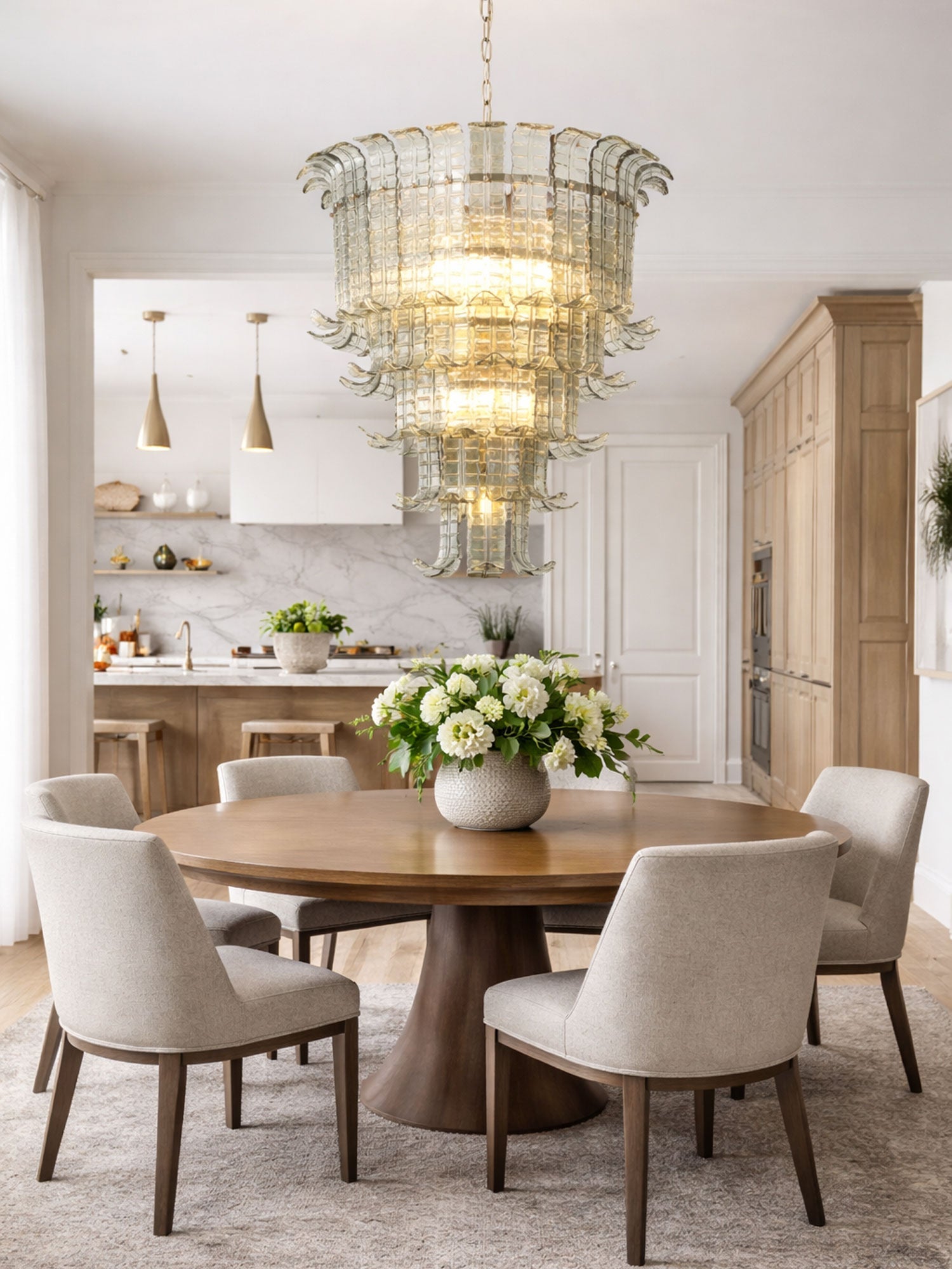 Cascade Glass Green Chandelier Glass lighting by Bling Lighting Studio