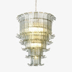 Cascade Glass Green Chandelier Glass lighting by Bling Lighting Studio