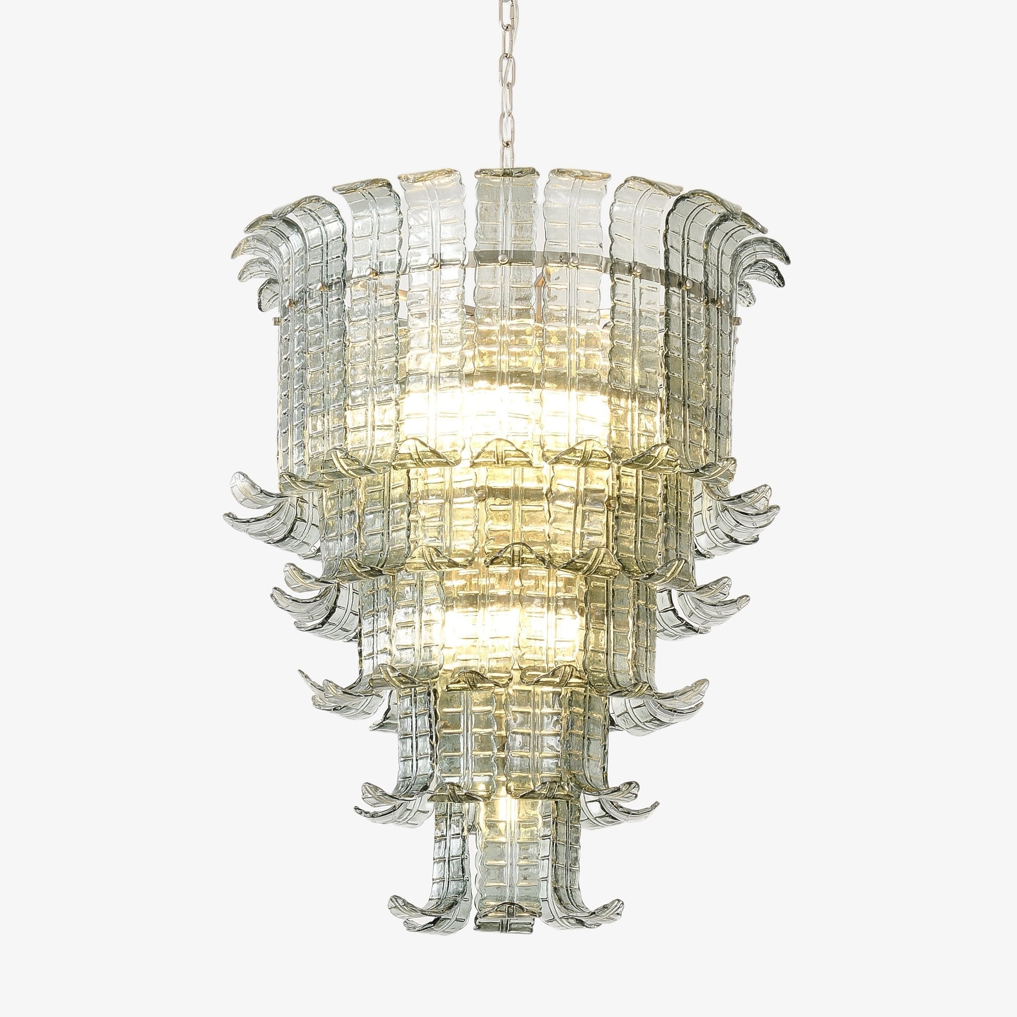 Cascade Glass Green Chandelier Glass lighting by Bling Lighting Studio