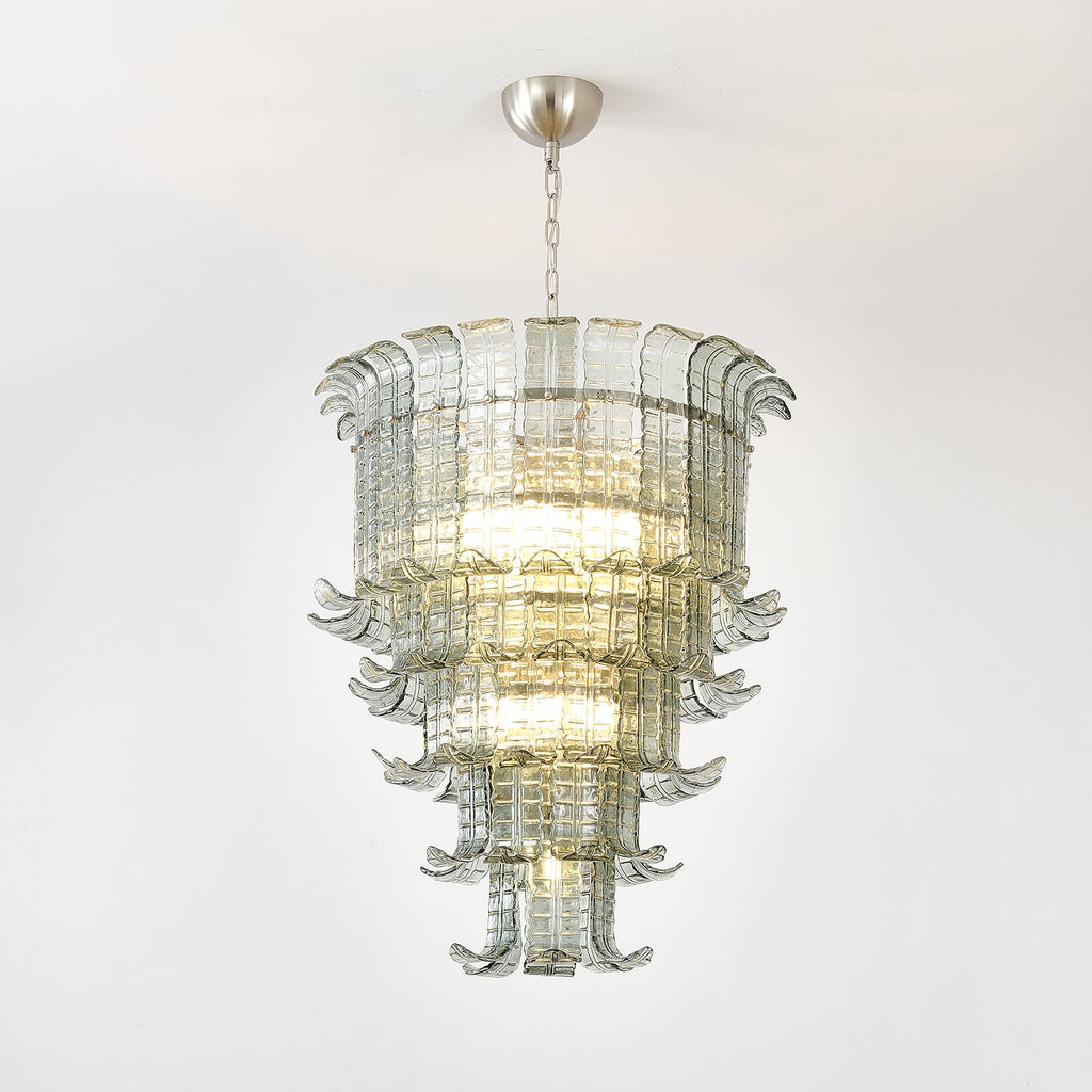 Cascade Glass Green Chandelier Glass lighting by Bling Lighting Studio