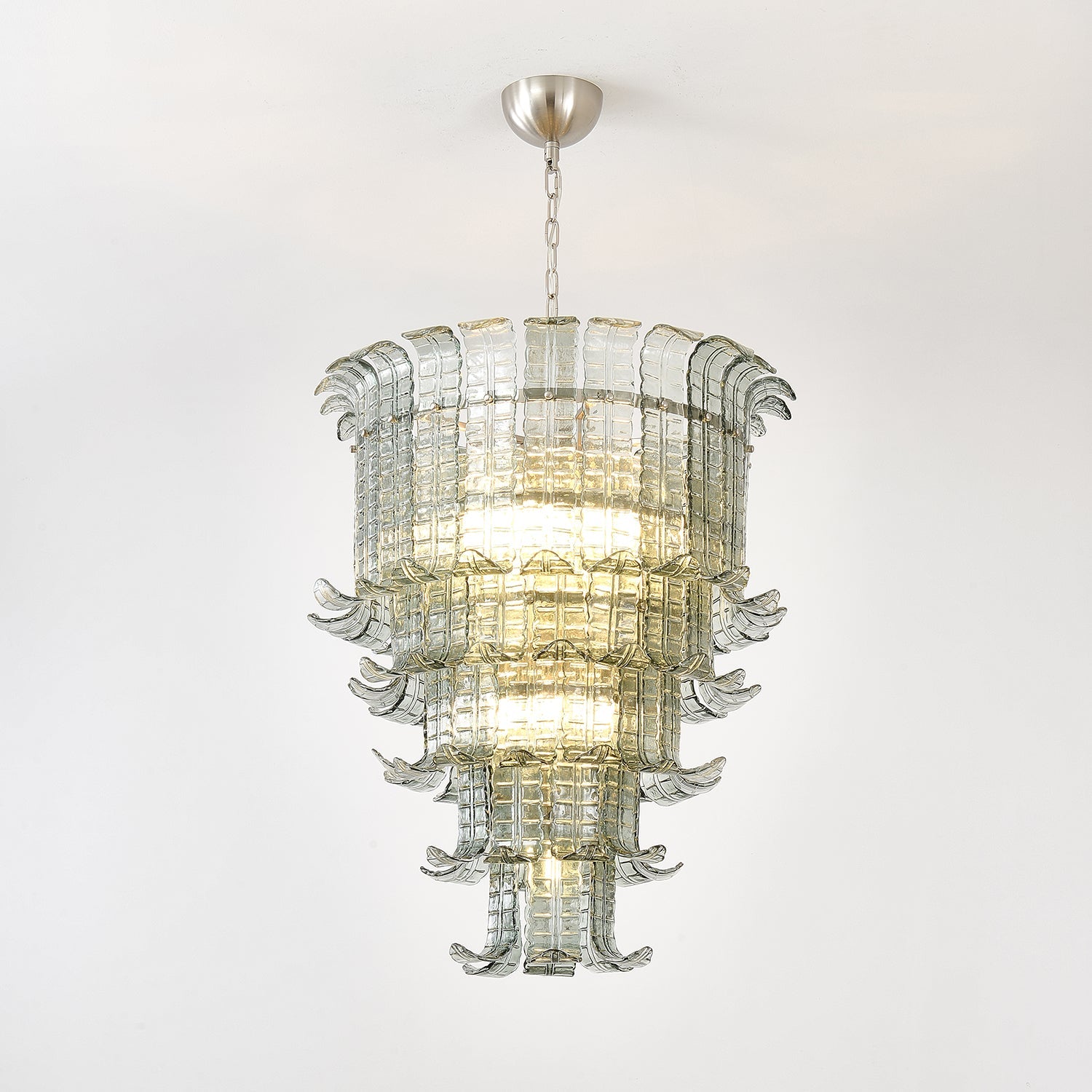 Cascade Glass Green Chandelier Glass lighting by Bling Lighting Studio
