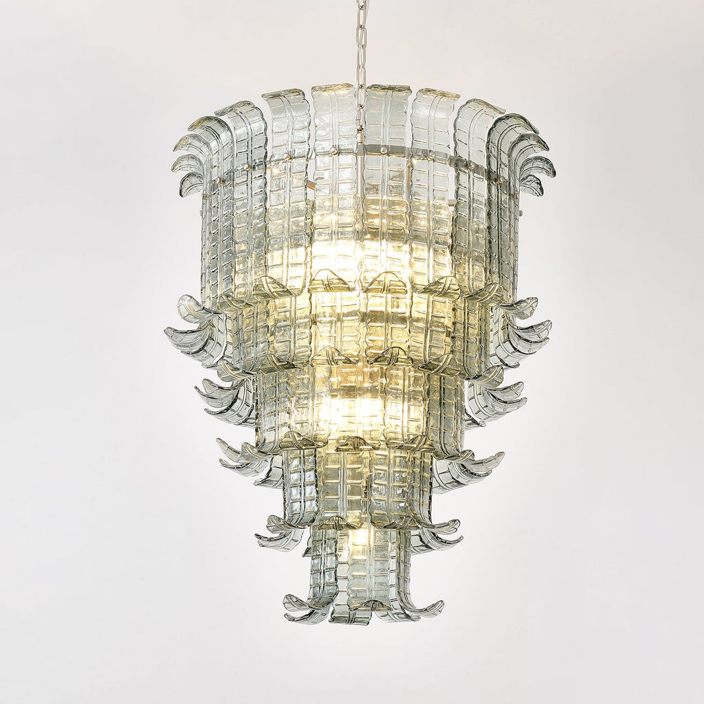 Cascade Glass Green Chandelier Glass lighting by Bling Lighting Studio