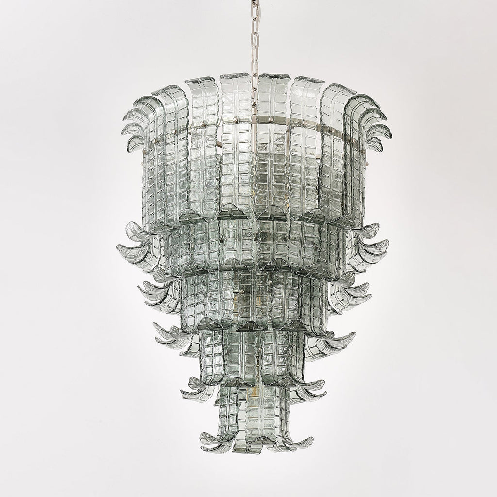 Cascade Glass Green Chandelier Glass lighting by Bling Lighting Studio