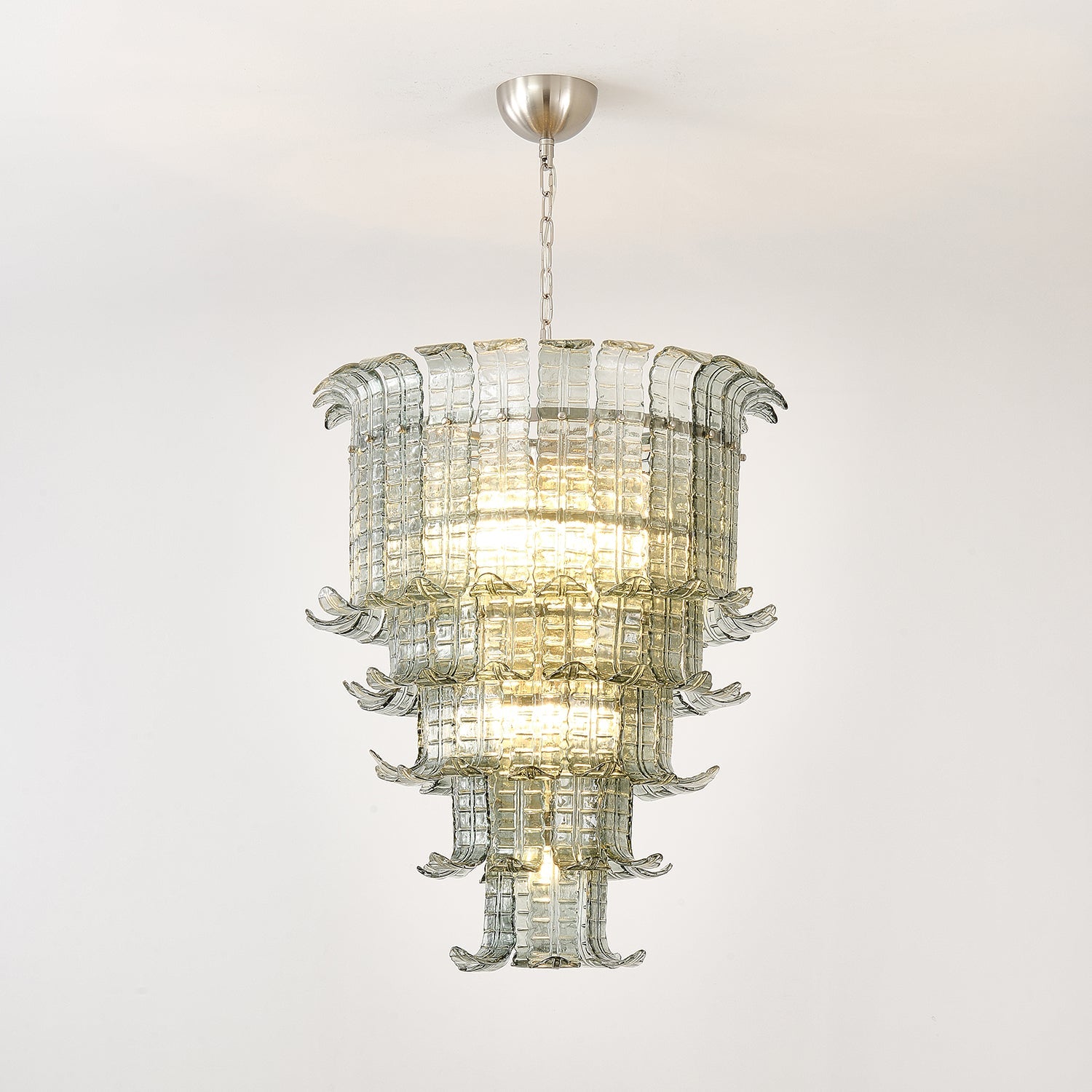 Cascade Glass Green Chandelier Glass lighting by Bling Lighting Studio