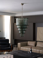 Cascade Glass Green Chandelier Glass lighting by Bling Lighting Studio