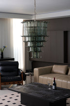Cascade Glass Green Chandelier Glass lighting by Bling Lighting Studio
