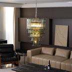 Cascade Glass Green Chandelier Glass lighting by Bling Lighting Studio