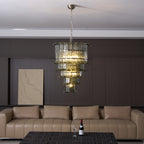 Cascade Glass Green Chandelier Glass lighting by Bling Lighting Studio
