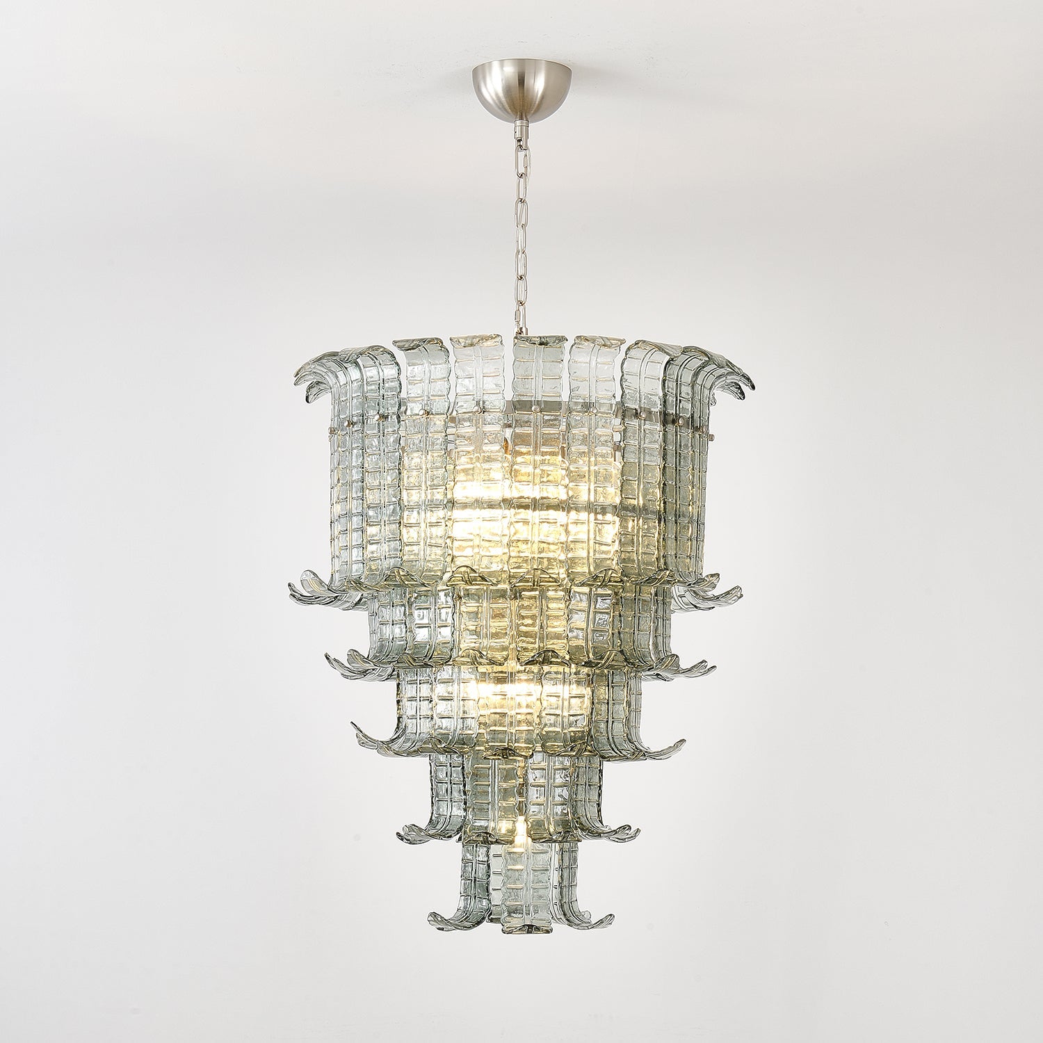 Cascade Glass Green Chandelier Glass lighting by Bling Lighting Studio
