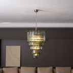 Cascade Glass Green Chandelier Glass lighting by Bling Lighting Studio