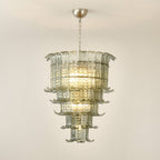 Cascade Glass Green Chandelier Glass lighting by Bling Lighting Studio
