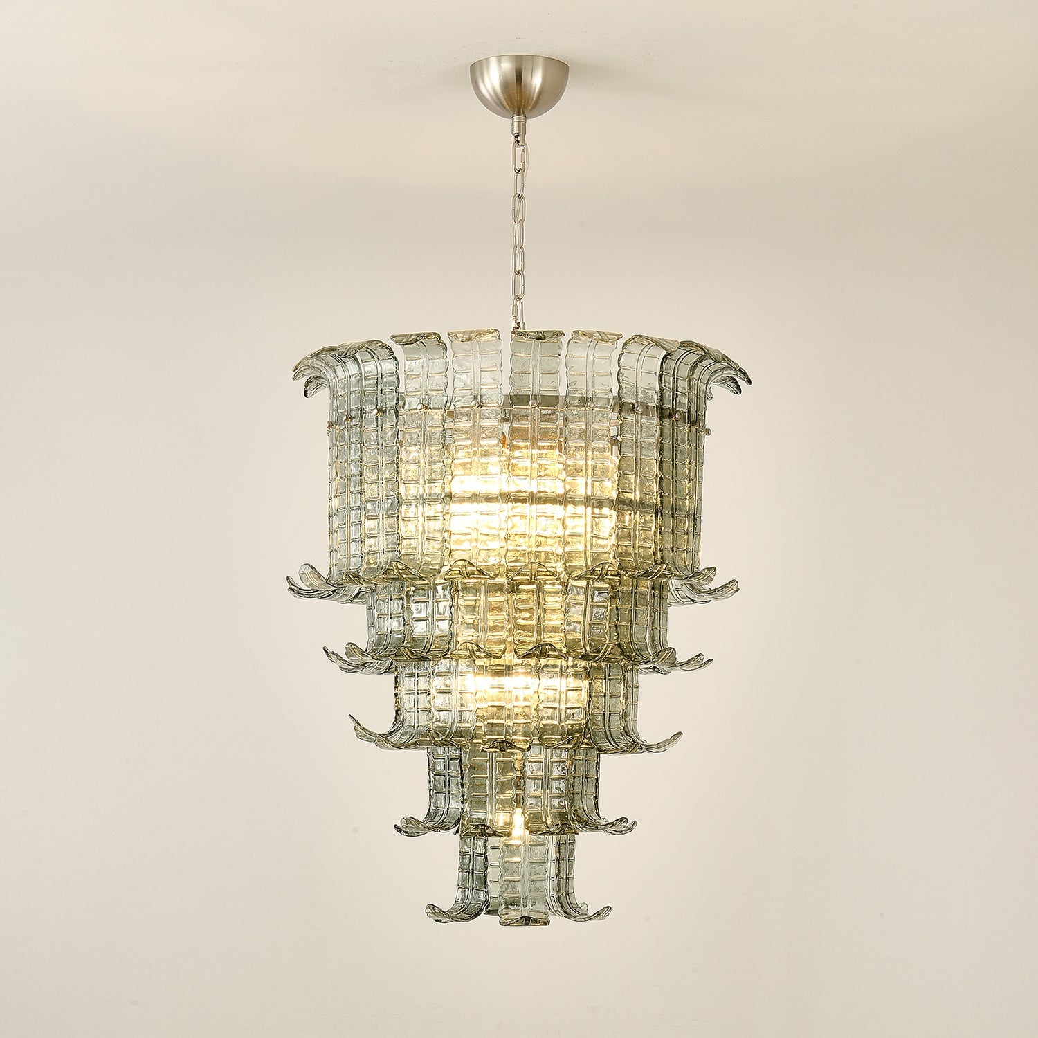 Cascade Glass Green Chandelier Glass lighting by Bling Lighting Studio