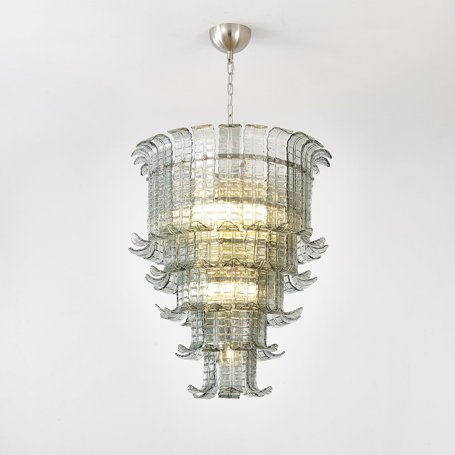 Cascade Glass Green Chandelier Glass lighting by Bling Lighting Studio