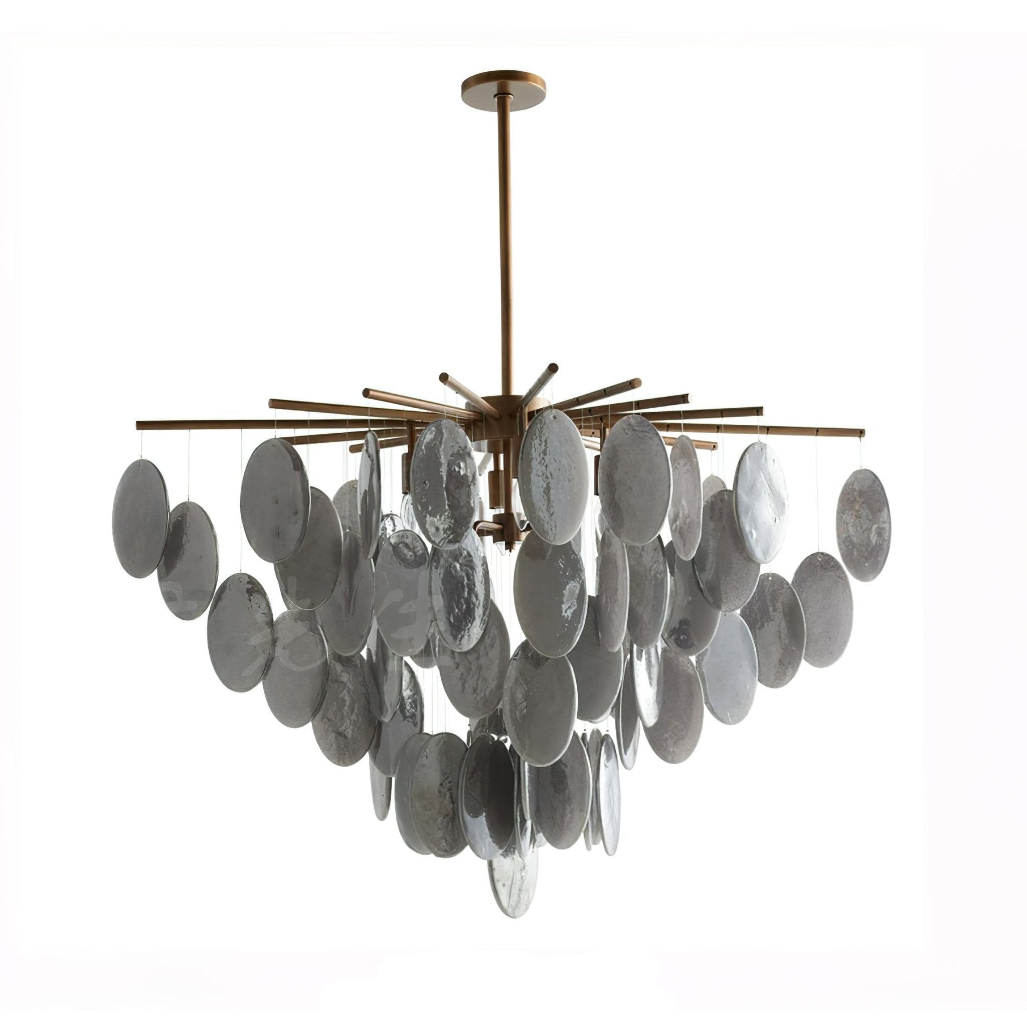 Luxury Cascading Selenite Disc Chandelier by Bling Lighting Studio