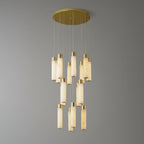 Luminous Alabaster Waterfall Chandelier by Bling Lighting Studio