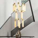 Luminous Alabaster Waterfall Chandelier detail view
