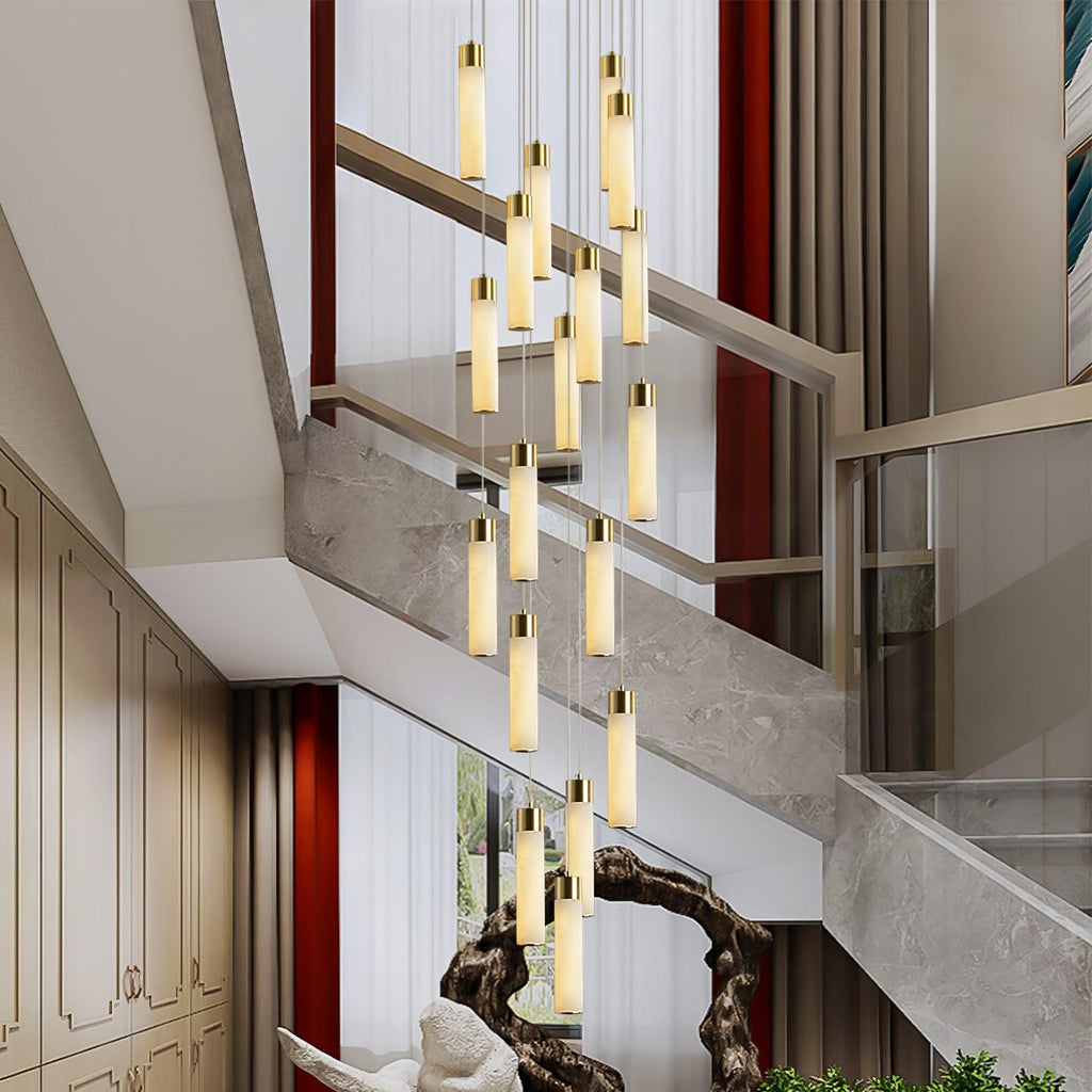 Luminous Alabaster Waterfall Chandelier additional product view