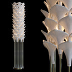 Ceramic Leaf Sculptural Floor Lamp by Bling Lighting Studio