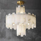 Spain Alabaster Flake Round Chandelier material and finish detail
