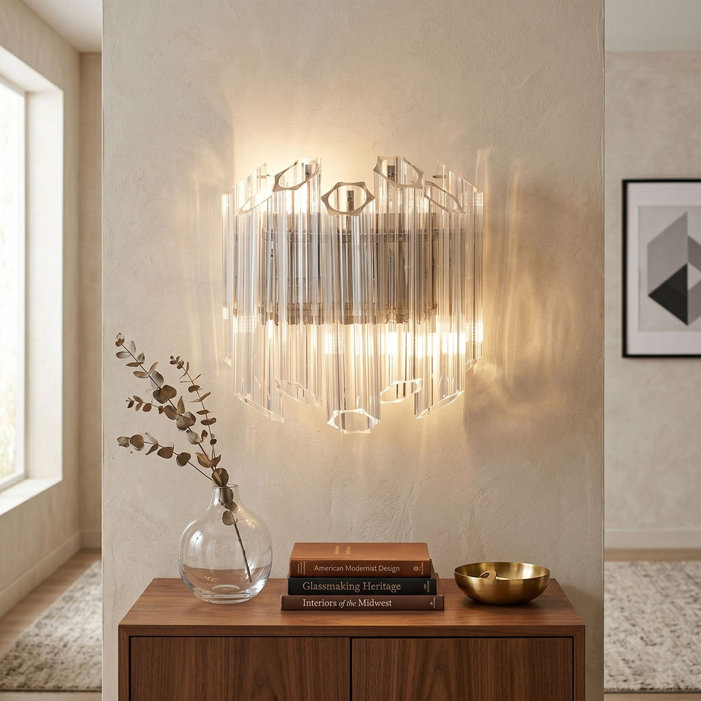 Clear Palermo Glass Wall Lamp Glass lighting by Bling Lighting Studio