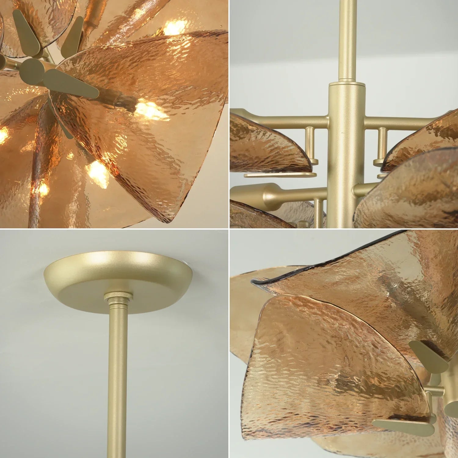 Cloud-Shaped Layered Amber Chandelier product image