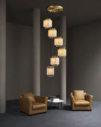 1-Light Rubbed Brass Alabaster flush mount Wall Light Fixture for bedside