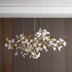 Gold White Leaves Combination Gingko Chandeliers
