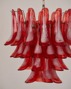 Crimson Glass Petals Chandelier Glass lighting by Bling Lighting Studio