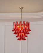 Crimson Glass Petals Chandelier Glass lighting by Bling Lighting Studio