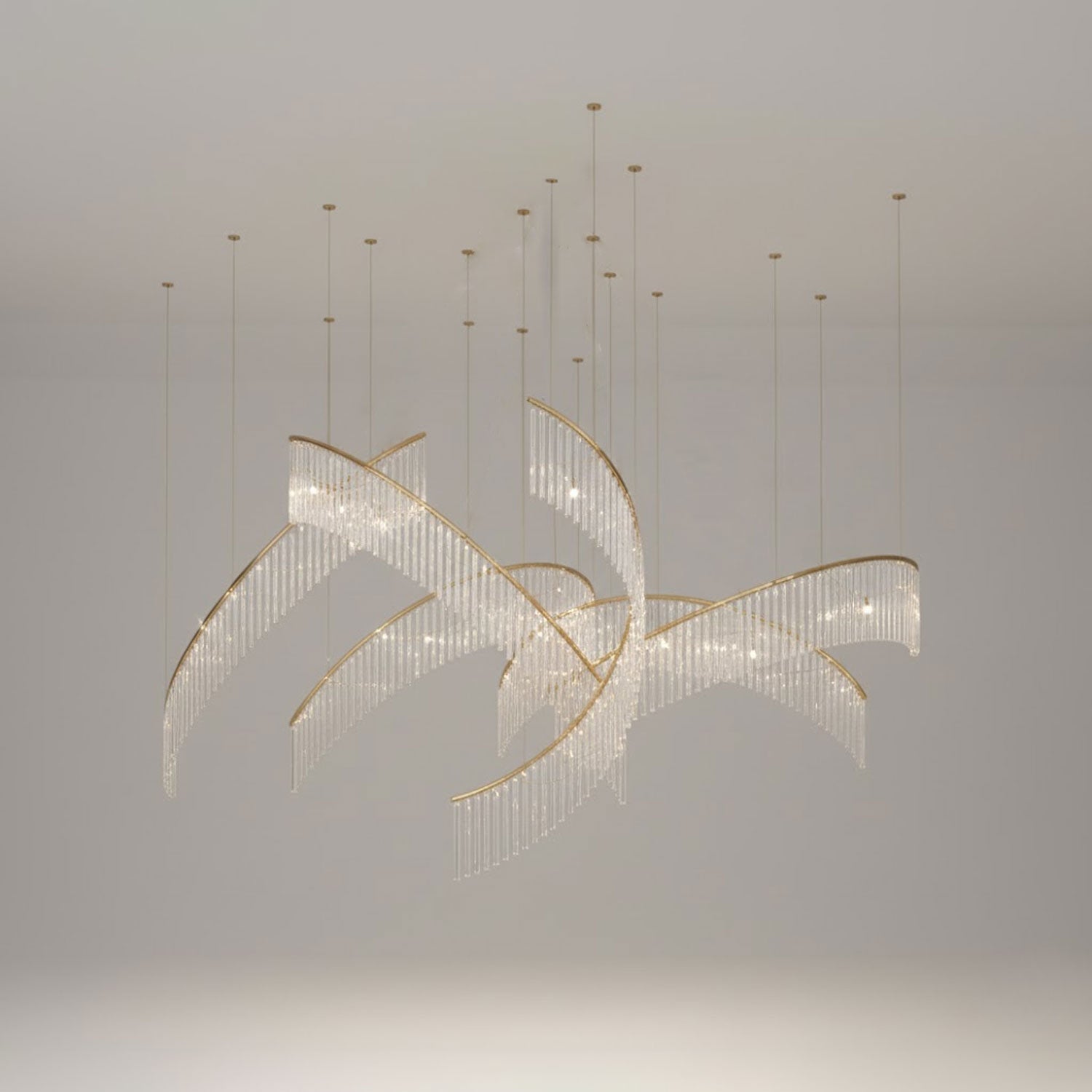 Luxury Waterfall Crystal Droplet Chandelier product image