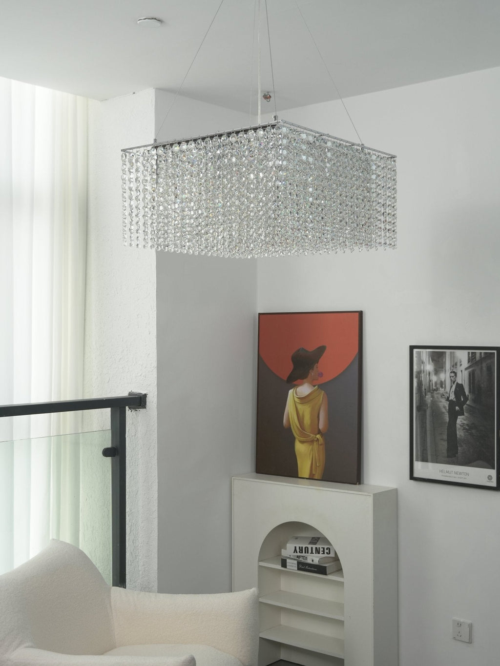 Crystal Frame Chandelier Crystal lighting by Bling Lighting Studio