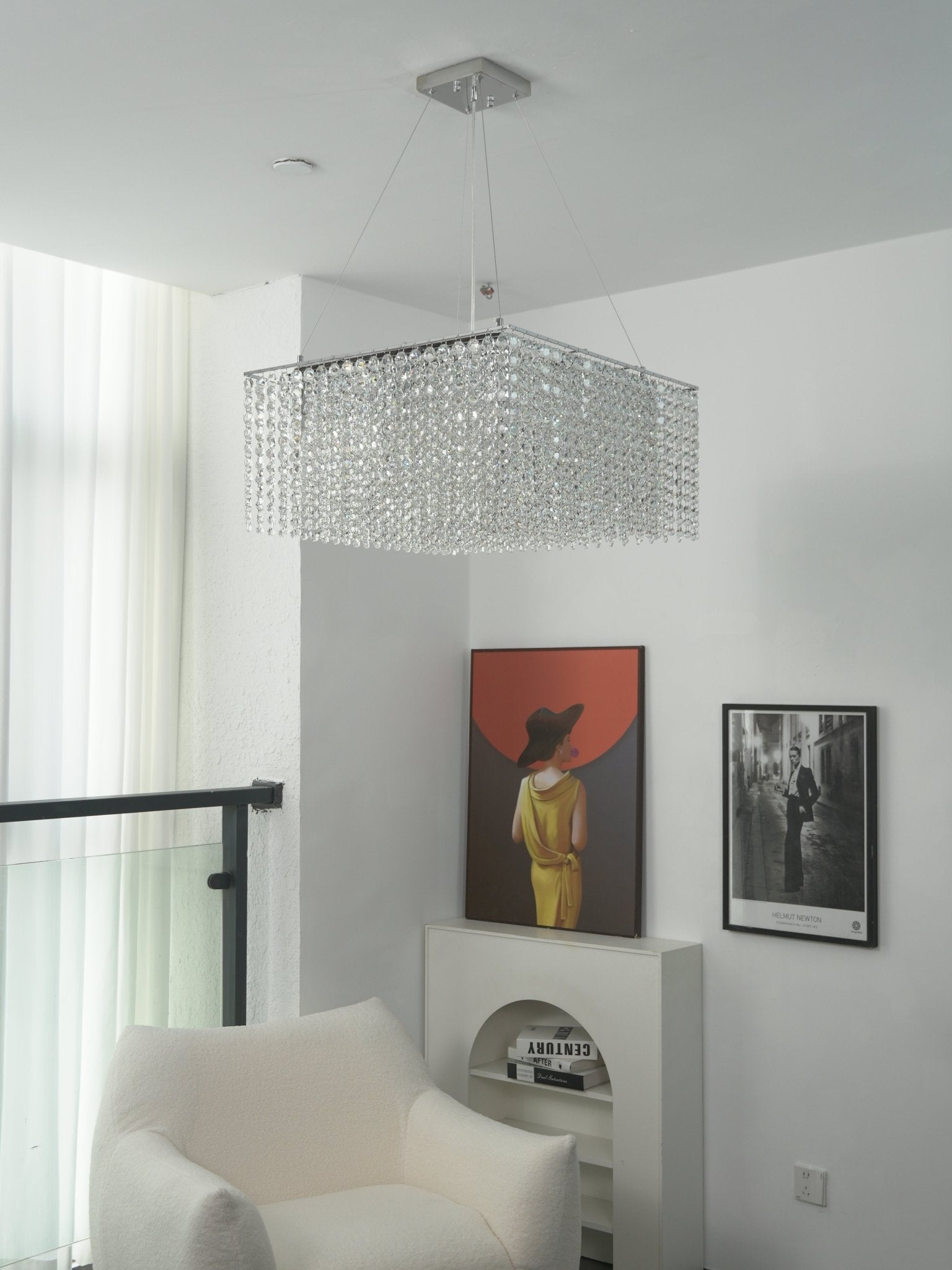 Crystal Frame Chandelier Crystal lighting by Bling Lighting Studio