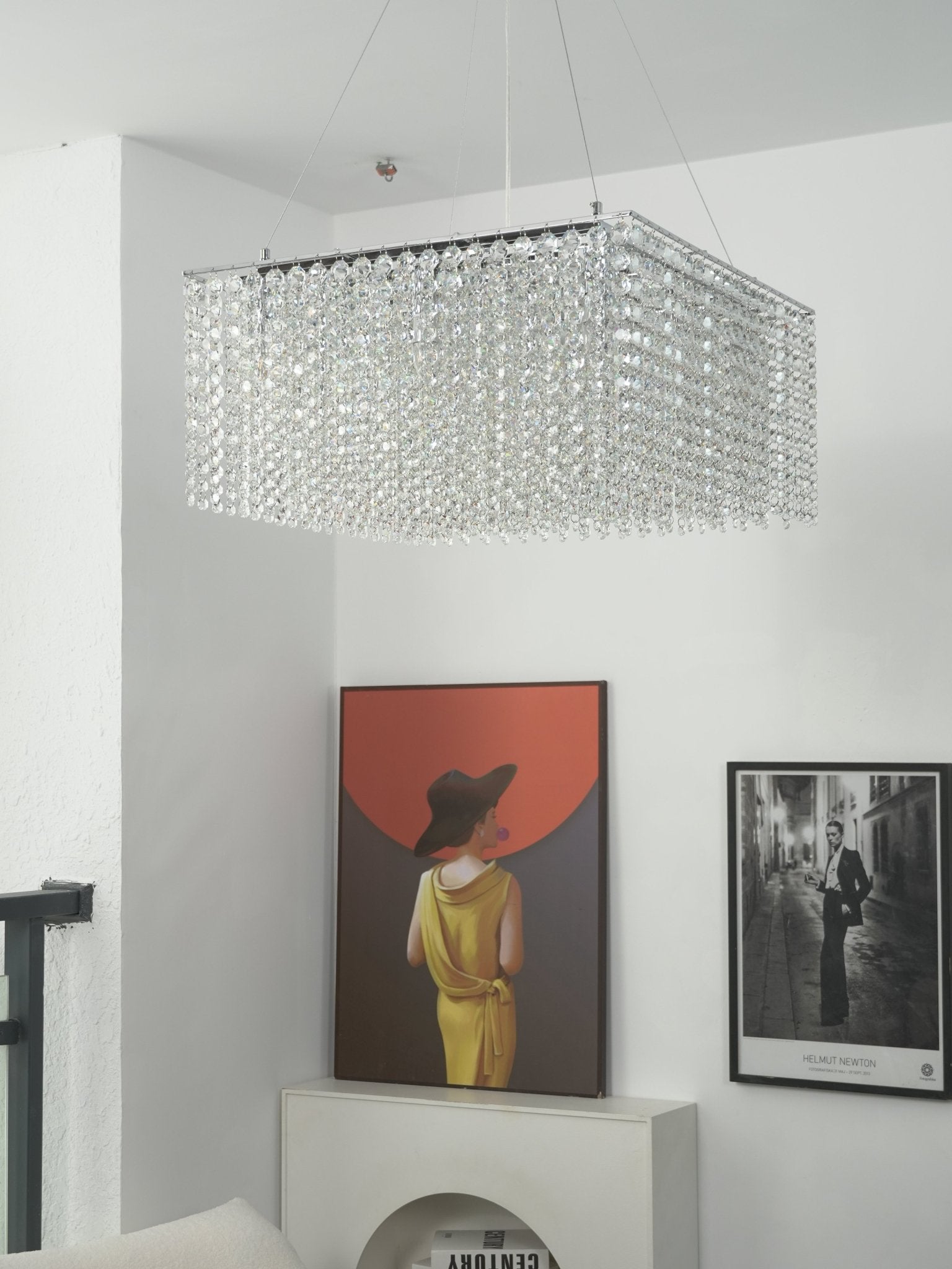 Crystal Frame Chandelier Crystal lighting by Bling Lighting Studio