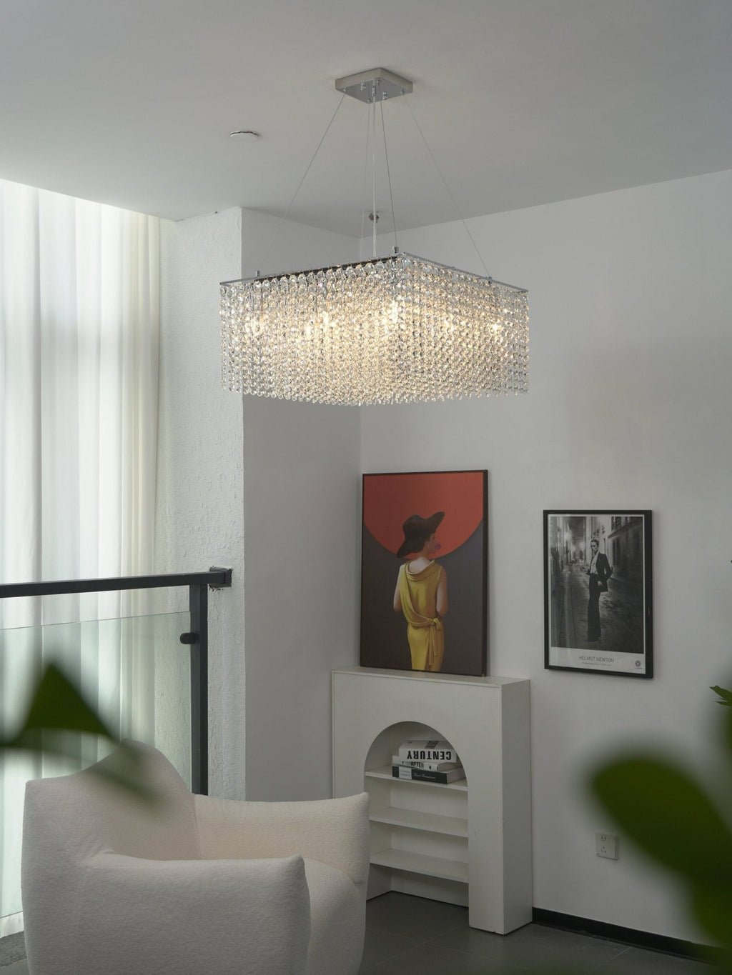 Crystal Frame Chandelier Crystal lighting by Bling Lighting Studio